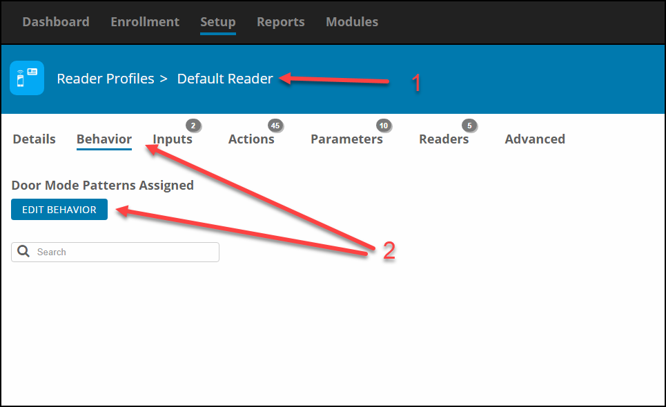 Under Setup Tab, Select Reader Profiles > Default Reader Select Behaviour Tab Click "EDIT BEHAVIOR"